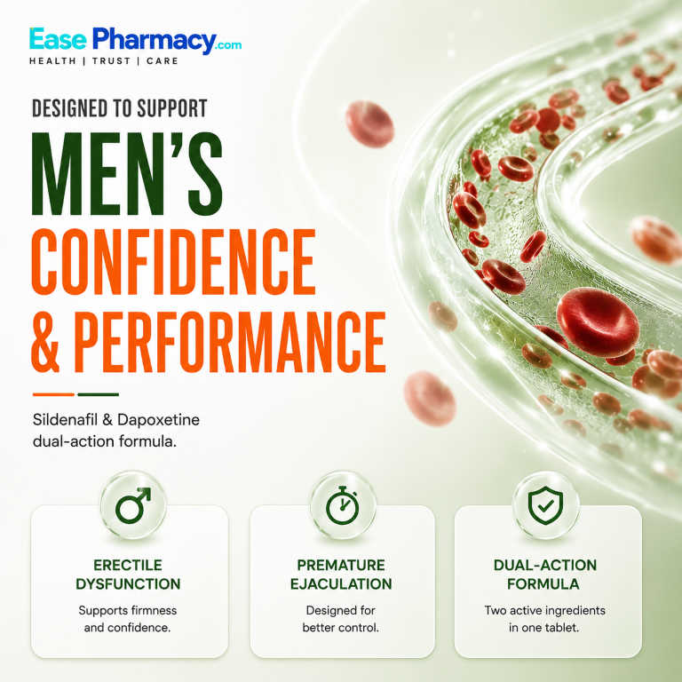 Super P-Force® (Sildenafil 100mg + Dapoxetine 60mg) – Dual Support for Erectile Dysfunction & Premature Ejaculation - Image 2